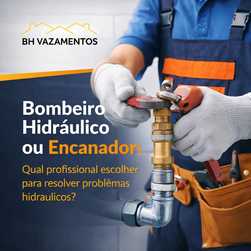 Bombeiro Hidráulico ou Encanador qual profissional escolher para resolver problemas hidráulicos - BH Vazamentos