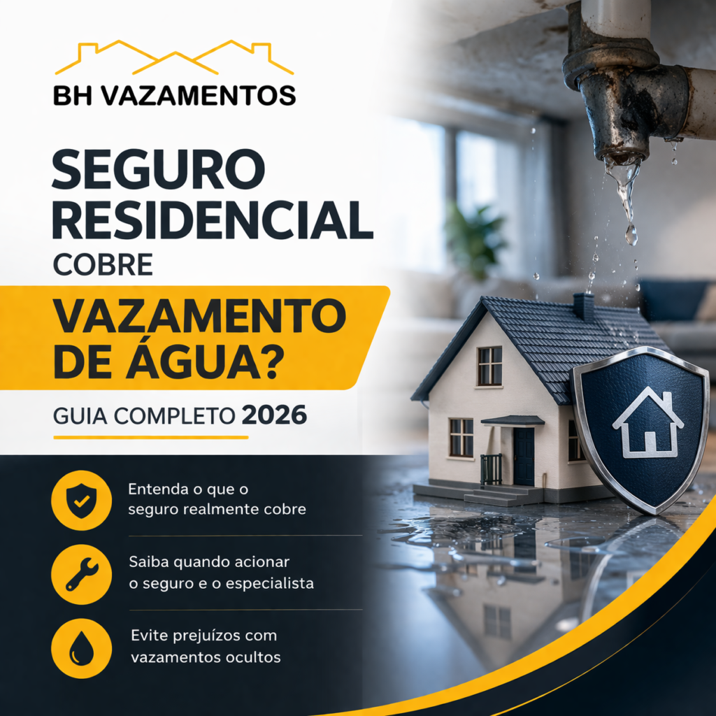 Seguro Residencial Cobre Vazamento de Água Guia Completo 2026 - BH Vazamentos