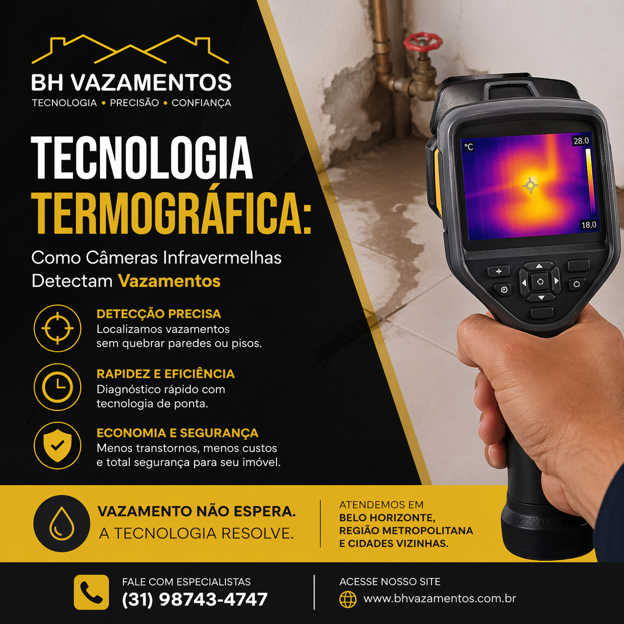 Tecnologia Termográfica: Como Câmeras Infravermelhas Detectam Vazamentos