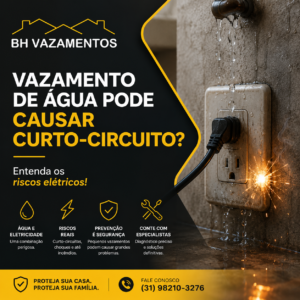 Vazamento de água pode causar curto-circuito Entenda os riscos elétricos!