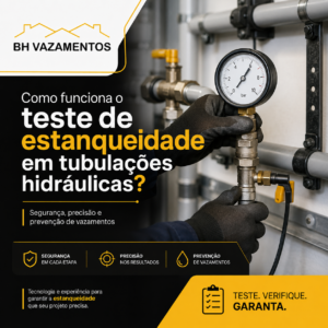 Como funciona o teste de estanqueidade em tubulações hidráulicas - BH Vazamentos