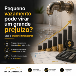 Pequeno vazamento pode virar um grande prejuízo Veja o impacto financeiro!