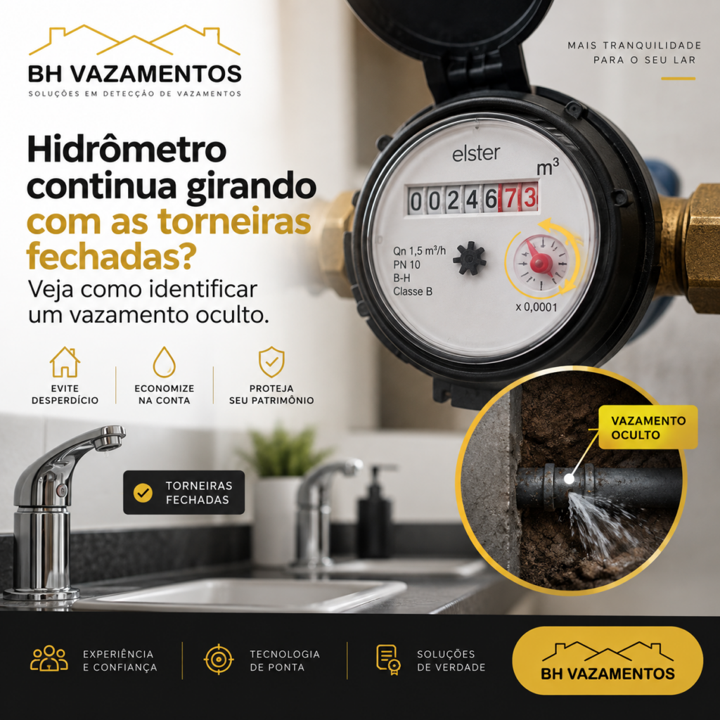 Hidrômetro continua girando com as torneiras fechadas Veja como identificar um vazamento oculto